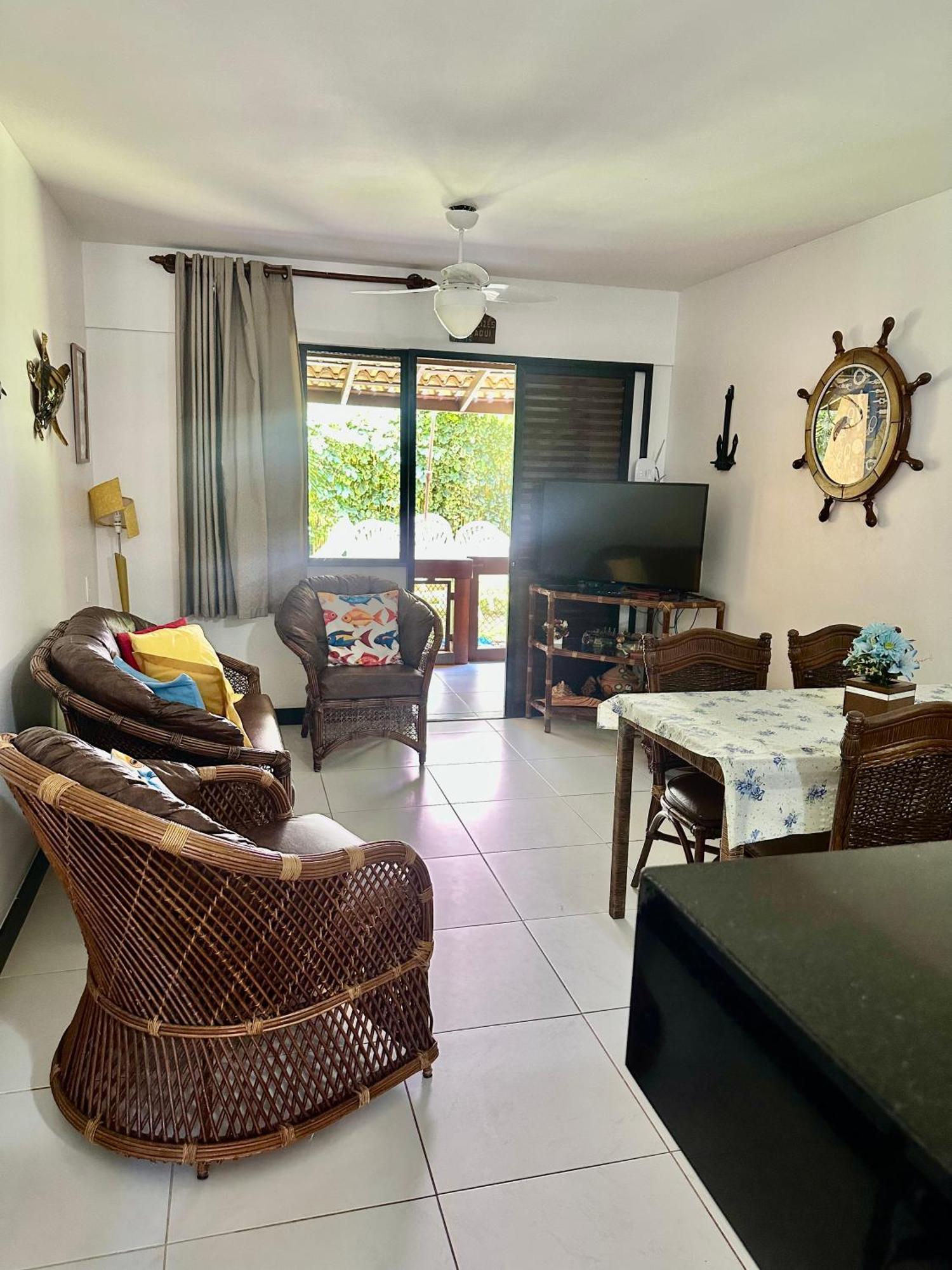 Flat Guarajuba 4 Quartos Terreo A Beira Mar - Pe Na Areia - Governanca Com Arrumadeira E Wi Fi Inclusos Camassari Dış mekan fotoğraf