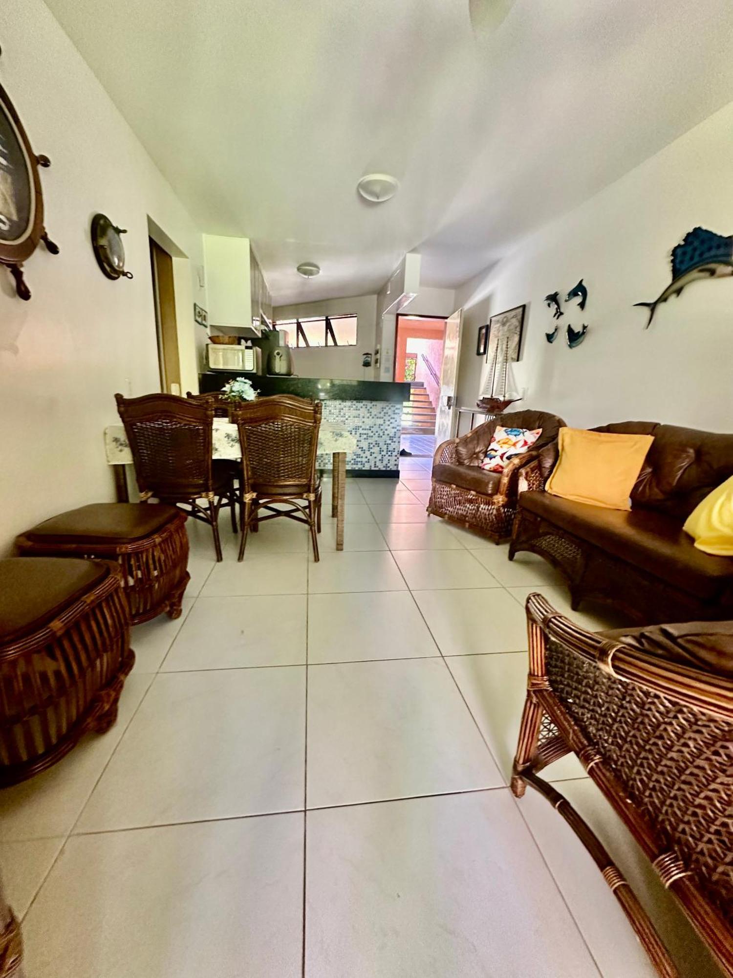 Flat Guarajuba 4 Quartos Terreo A Beira Mar - Pe Na Areia - Governanca Com Arrumadeira E Wi Fi Inclusos Camassari Dış mekan fotoğraf